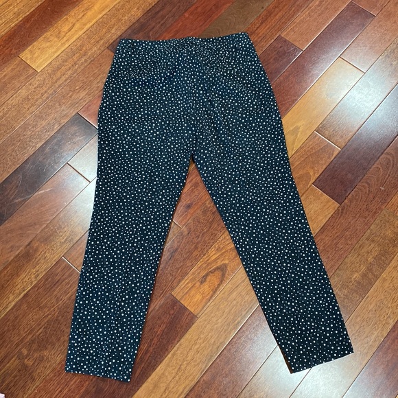 Zara black and white polka dot cropped pants size 10 - Picture 2 of 4